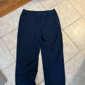 Dark Blue Herringbone Pants